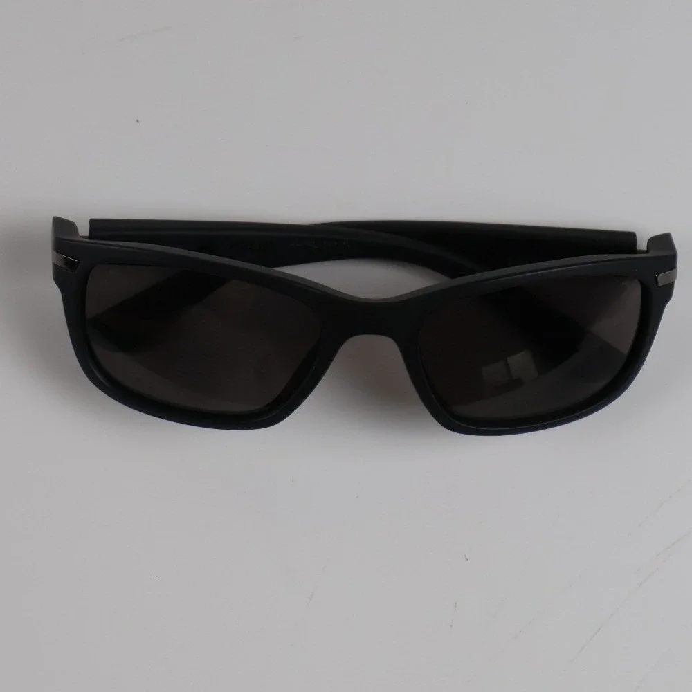 Helix Sunglasses Rectangular Wrap Matte Black One Size MSRP $119